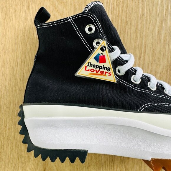 ⭐Converse Run Star Hike Hi 6.5 Mens Shoes Black Platform Canvas Sneakers 166800C - Picture 8 of 9